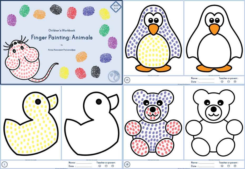 2012-017 Finger Painting: Animals (Ages 2-4) | Peace of Mind Education